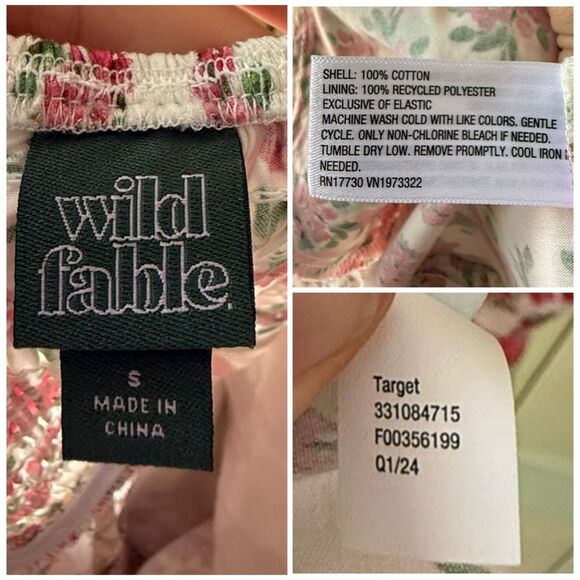Wild Fable Floral Tiered Romper in White with Floral Print - Picture 6 of 6
